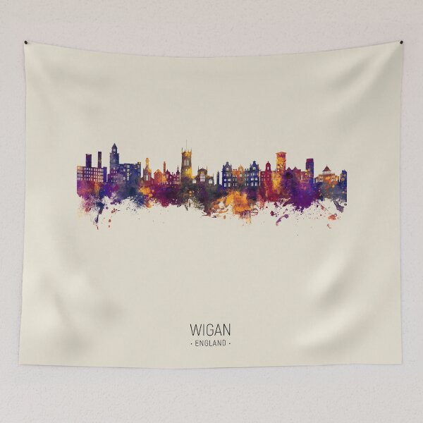 Item preview, Wigan England Skyline designed and sold by ArtPrints.