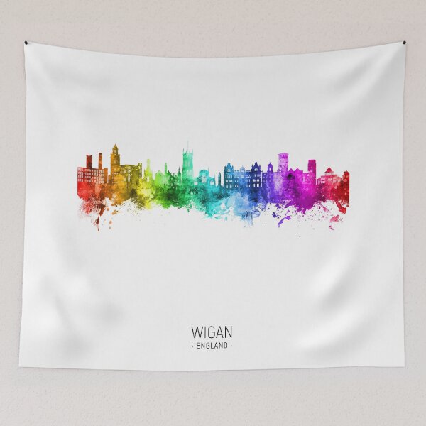 Item preview, Wigan England Skyline designed and sold by ArtPrints.