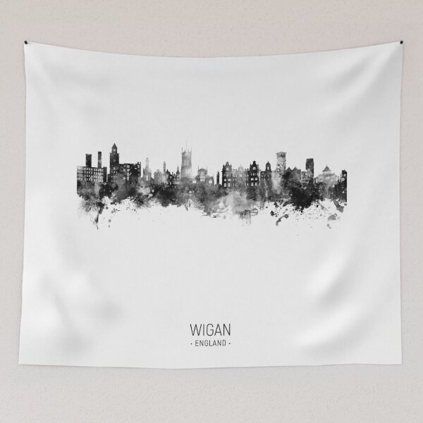 Item preview, Wigan England Skyline designed and sold by ArtPrints.
