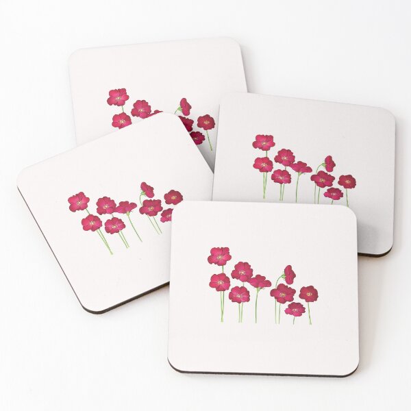 Item preview, Red wild flowers designed and sold by Floralsharry.