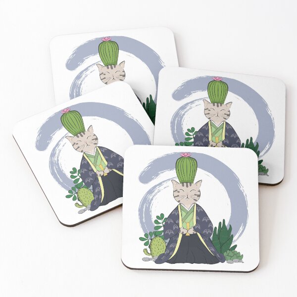 Item preview, Zen cats - Succulent - Navy designed and sold by debuneko.