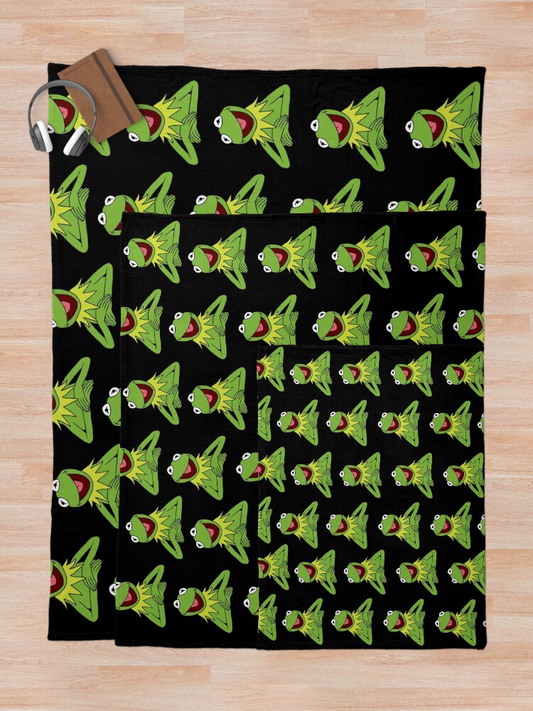 Alternate view of Kermit The Frog pattern Throw Blanket