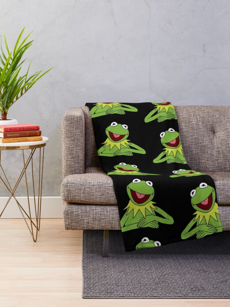 Alternate view of Kermit The Frog pattern Throw Blanket