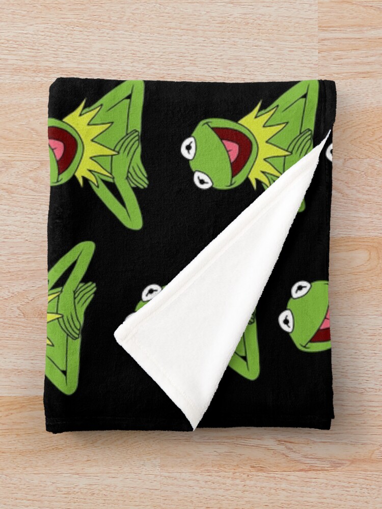 Alternate view of Kermit The Frog pattern Throw Blanket