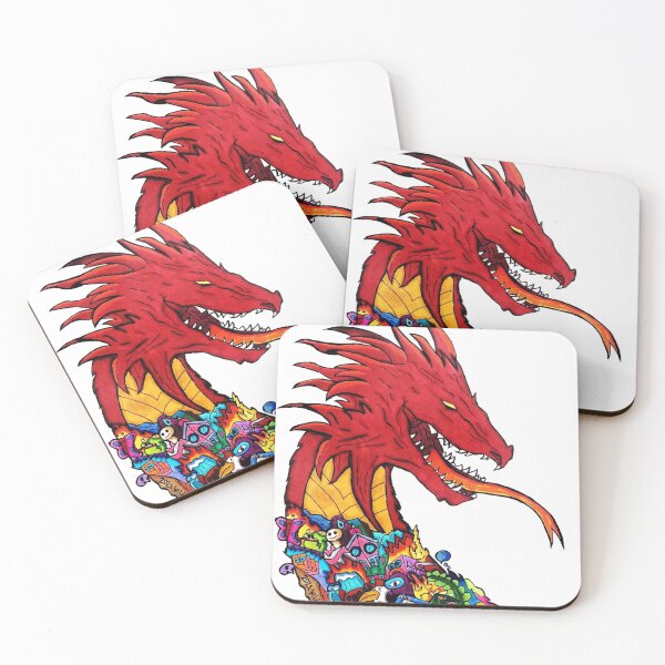 Item preview, Fiery Red Dragon Doodle Illustration designed and sold by Nakul  Sarath.