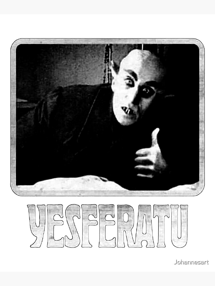 "Yesferatu funny Nosferatu positive goth horror lover gift meme " Metal