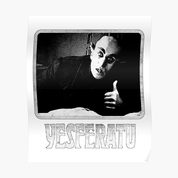 "Yesferatu funny Nosferatu positive goth horror lover gift meme
