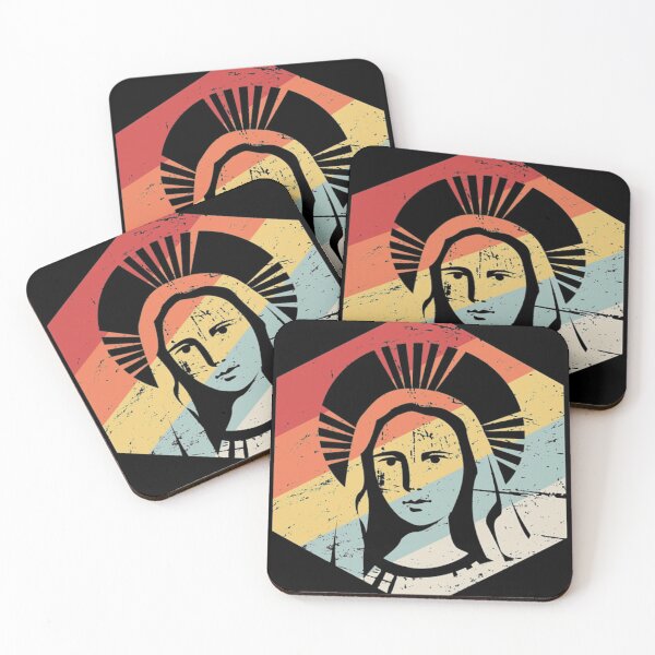 Item preview, Retro 70s Catholic Virgin Mary Icon designed and sold by MisukoMarvin.
