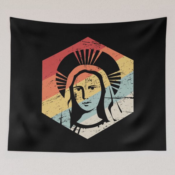 Item preview, Retro 70s Catholic Virgin Mary Icon designed and sold by MisukoMarvin.