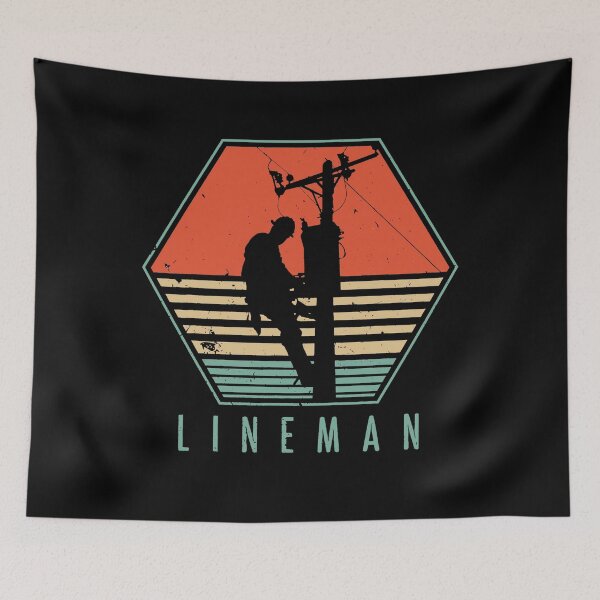 Item preview, Vintage lineman retro linework,lineworker,power lineman,tradesman,transmission lineman,l designed and sold by BrennaEirlys.