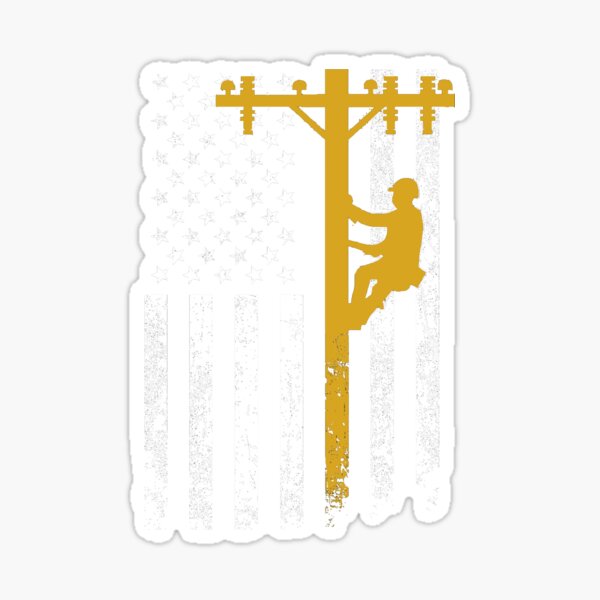 Item preview, america lineman powerline technician,powerline worker,tradesman, designed and sold by BrennaEirlys.