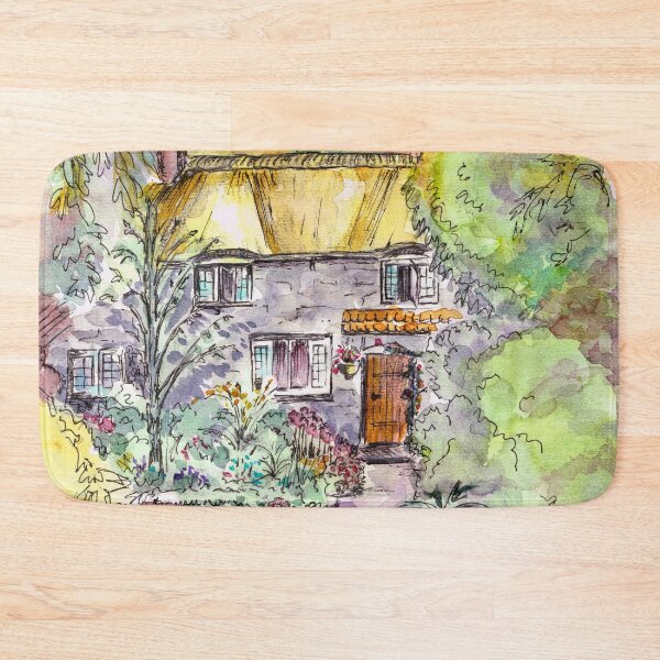 Item preview, Thatched Cottage Watercolour and Ink Painting designed and sold by Heatherian.
