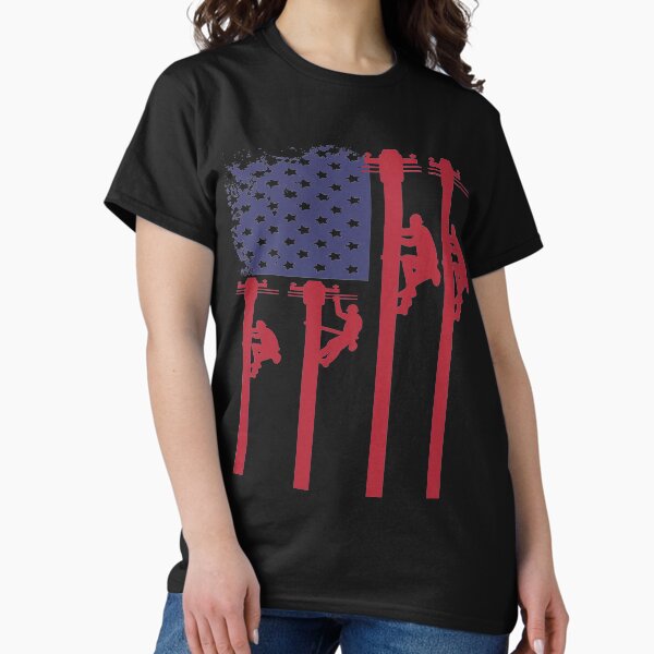 Item preview, america flag lineman electrical lineman,linemen,linesman,linework,lineworker, designed and sold by BrennaEirlys.