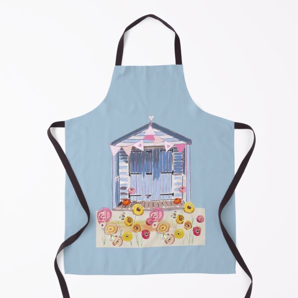 Item preview, Beach Hut with flowers & bunting  designed and sold by Leatextileart.