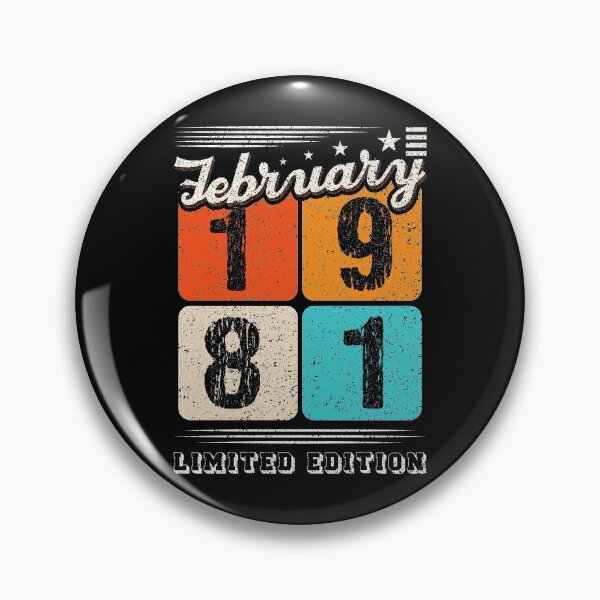 Item preview, Born in February 1981 Limited Edition 40 Years Old Birthday 40th Birthday Celebration Candle Cake Blow Party D designed and sold by shirti.