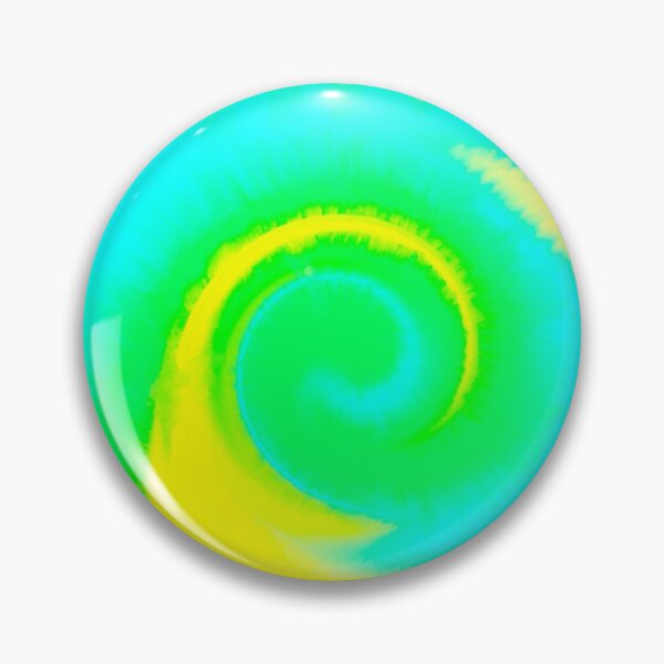 Item preview, Groovy Aesthetic Fuzzy Tie Dye Spiral Wave - Bright Yellow, Bright Green, Cyan designed and sold by Cosmic-Ferret.
