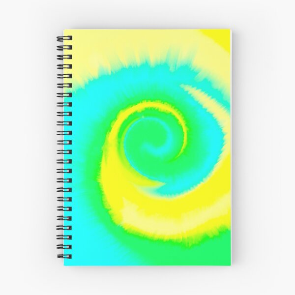 Item preview, Groovy Aesthetic Fuzzy Tie Dye Spiral Wave - Bright Yellow, Bright Green, Cyan designed and sold by Cosmic-Ferret.