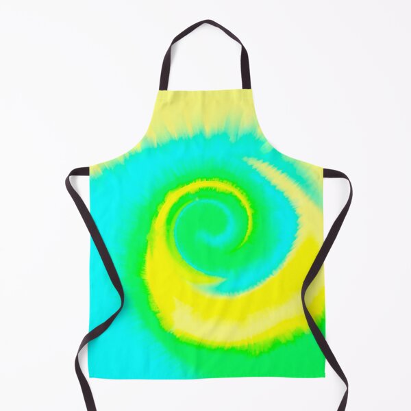 Item preview, Groovy Aesthetic Fuzzy Tie Dye Spiral Wave - Bright Yellow, Bright Green, Cyan designed and sold by Cosmic-Ferret.