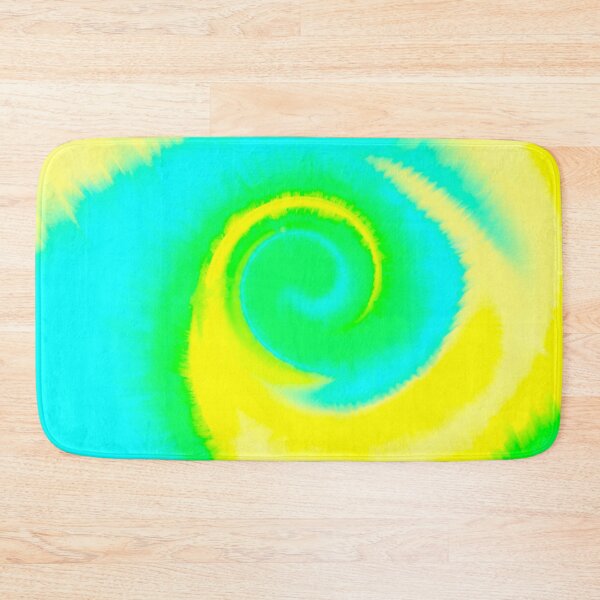 Artikelvorschau, Groovy Aesthetic Fuzzy Tie Dye Spiral Wave - Hellgelb, Hellgrün, Cyan entworfen und verkauft von Cosmic-Ferret.