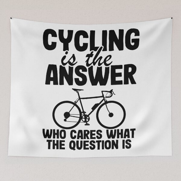 Item preview, Cycling Is The Answer Funny Cyclist Quote Biker Gift designed and sold by Stronzi.
