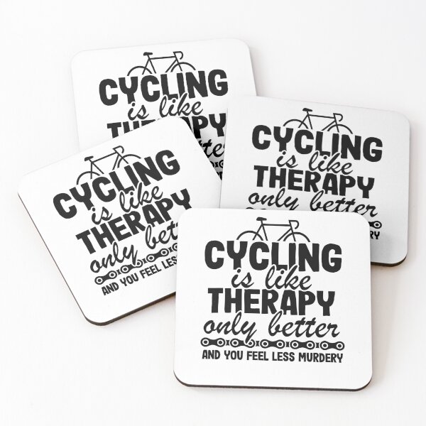 Item preview, Cycling Is Like Therapy Only Better Funny Cyclist Gift Biking designed and sold by Stronzi.