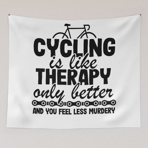 Item preview, Cycling Is Like Therapy Only Better Funny Cyclist Gift Biking designed and sold by Stronzi.