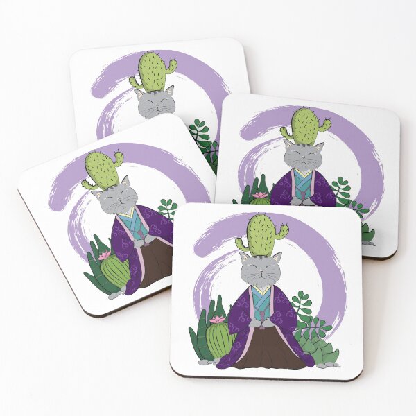 Item preview, Zen cats - Succulent - Purple designed and sold by debuneko.