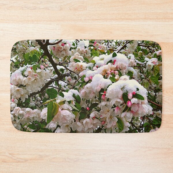 Item preview, Cherry Tree Blossoms Covered in Snow Overcast Sky designed and sold by Mothe3rd.