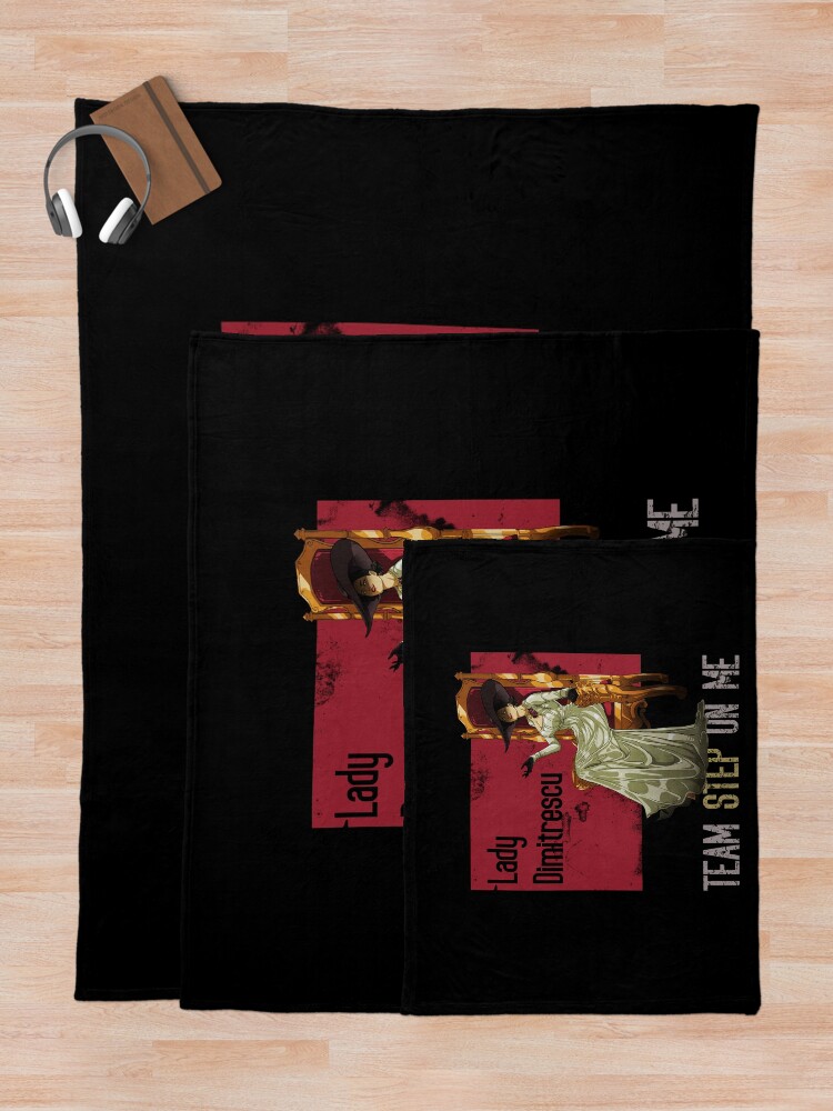 "Lady dimitrescu step on me 2" Throw Blanket by Albat672 Redbubble