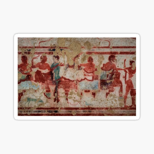 A banquet in Etruria, painted in 450 BC Sticker