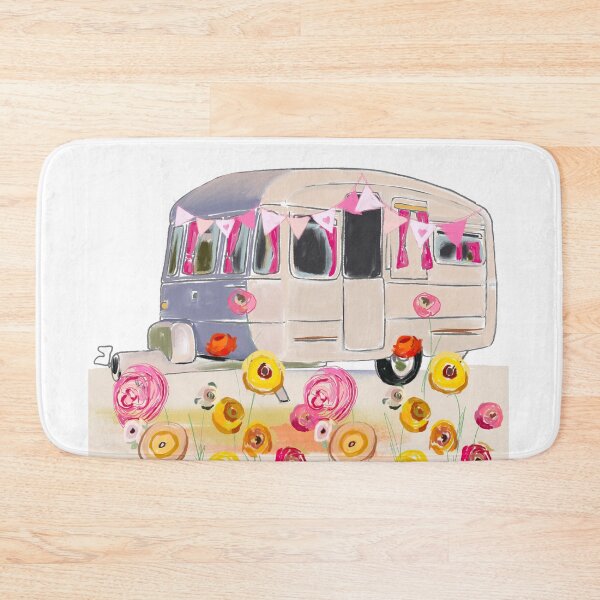 Item preview, Vintage Summer Caravan trailer  designed and sold by Leatextileart.