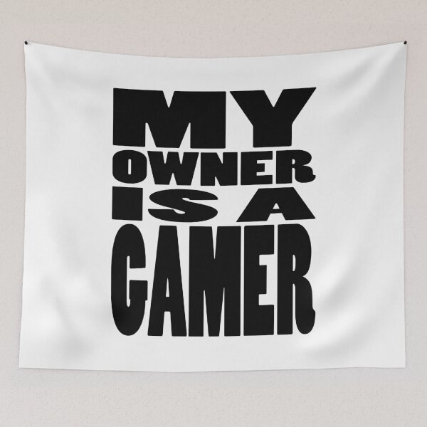 Item preview, MY OWNER IS A GAMER | Gaming geeky typography   designed and sold by Cevil.