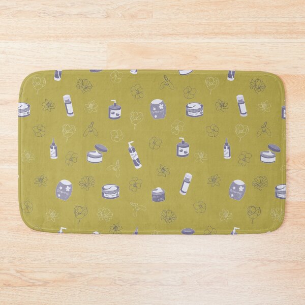 Item preview, Skin care and flowers green and purple seamless pattern designed and sold by SlothMagic.