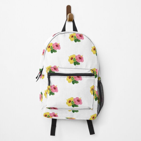 Item preview, Yellow and pink Hibiscus flowers designed and sold by Floralsharry.
