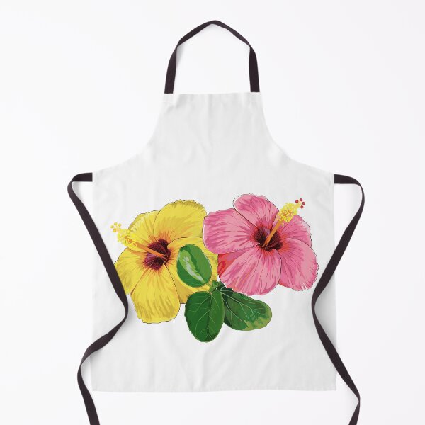 Item preview, Yellow and pink Hibiscus flowers designed and sold by Floralsharry.
