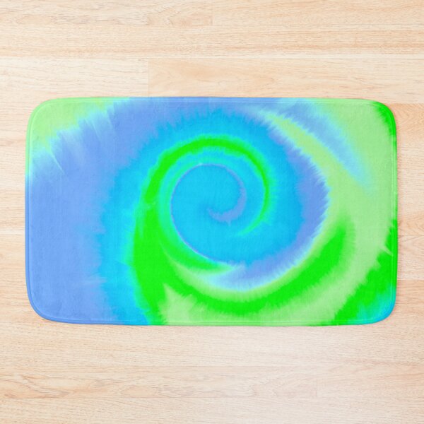 Artikelvorschau, Groovy Aesthetic Fuzzy Tie Dye Spiral Wave - Blau und Hellgrün entworfen und verkauft von Cosmic-Ferret.