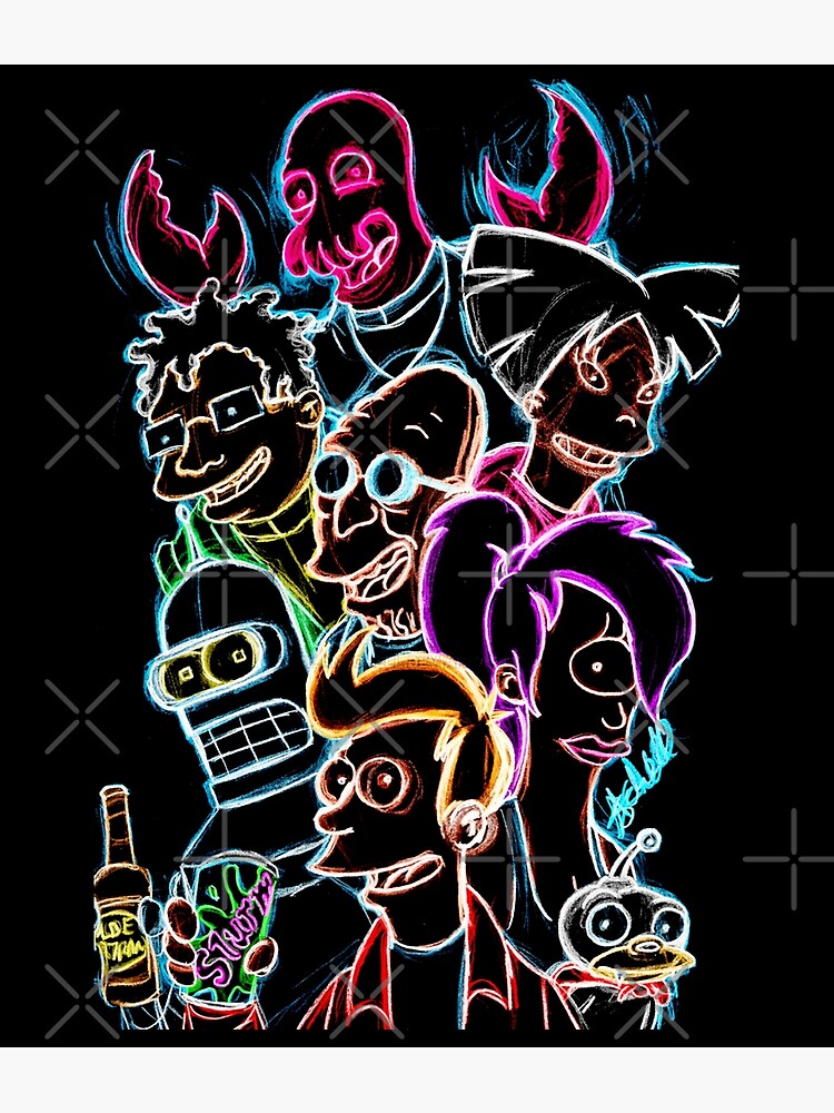 "Graphic Futu Cartoons Characters" Poster for Sale by CarolDenise8