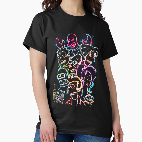 T-shirt Futurama Coton - Homme/femme Toutes Tailles S-4XL - Blanc LI1177