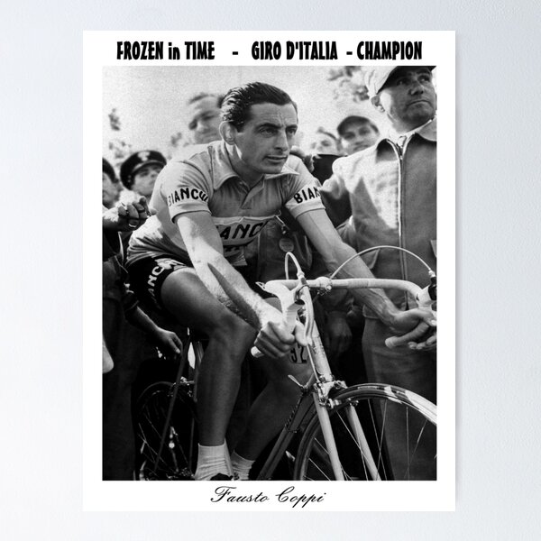 Fausto Coppi Iconic Wall Poster A4 Vintage Advertising Print Campagnolo