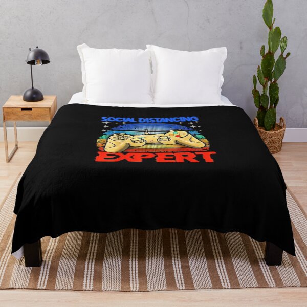 Aperçu de l'œuvre Vintage Video Gamer Expert en jeux de distanciation sociale drôle créée et vendue par RessieStokes.