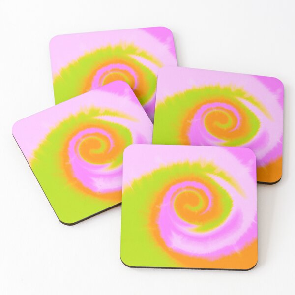 Item preview, Aesthetic Groovy Fuzzy Tie Dye Spiral Wave - Fuchsia, Orange, and Lime Green  designed and sold by Cosmic-Ferret.