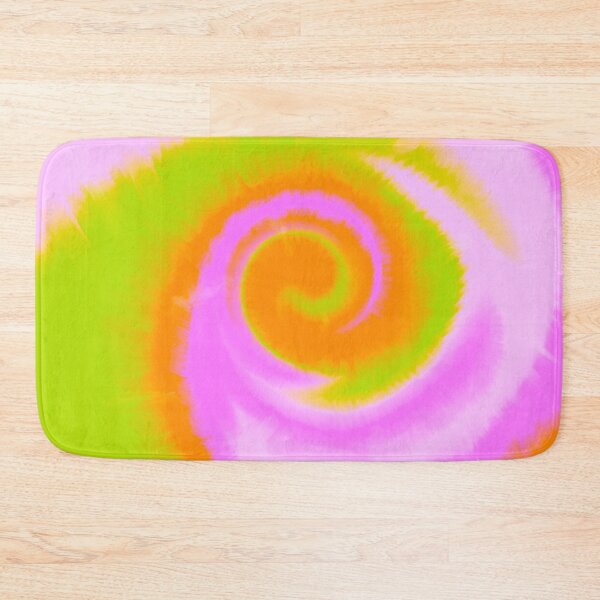 Artikelvorschau, Ästhetische Groovy Fuzzy Tie Dye Spiral Wave - Fuchsia, Orange und Lime Green entworfen und verkauft von Cosmic-Ferret.