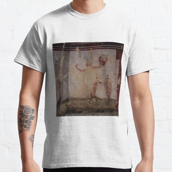 Musician holds ancient Greek lute, ancestor of guitar Classic T-Shirt