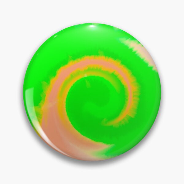 Item preview, Groovy Aesthetic Fuzzy Tie Dye Spiral Wave - Peach Orange and Bright Green  designed and sold by Cosmic-Ferret.