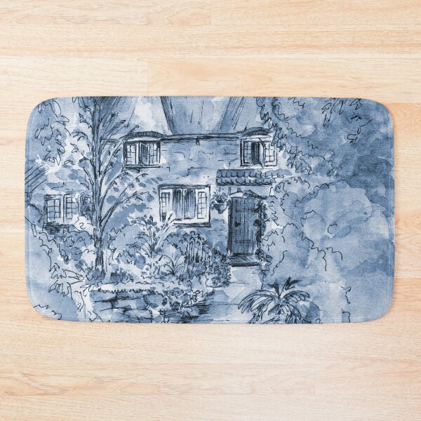 Item preview, Thatched Cottage - Cyanotype of Original Painting  designed and sold by Heatherian.