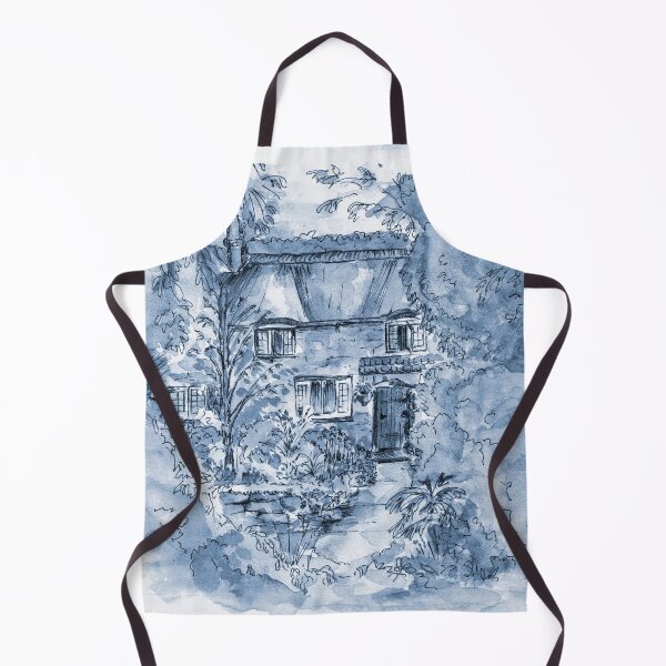 Item preview, Thatched Cottage - Cyanotype of Original Painting  designed and sold by Heatherian.