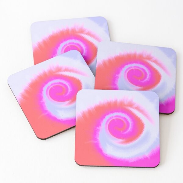 Item preview, Groovy Aesthetic Fuzzy Tie Dye Spiral Wave - Fuchsia and Papaya designed and sold by Cosmic-Ferret.