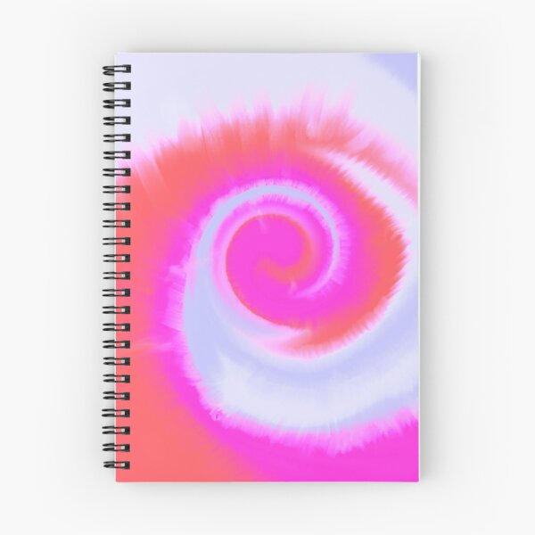 Item preview, Groovy Aesthetic Fuzzy Tie Dye Spiral Wave - Fuchsia and Papaya designed and sold by Cosmic-Ferret.