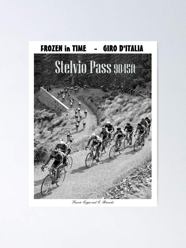 GIRO D ITALIA : Vintage Stelvio Pass Bicycle Racing Advertising