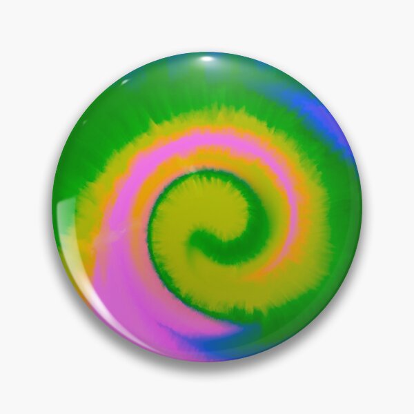 Item preview, Groovy Aesthetic Fuzzy Tie Dye Spiral Wave - Multicolored- with Aesthetic Neon Pink designed and sold by Cosmic-Ferret.